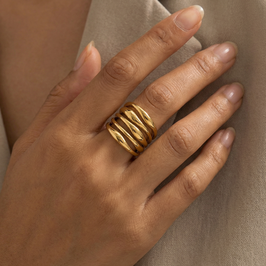 Five Row Statement Ring