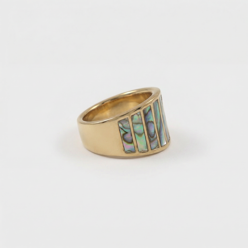 Abalone Statement Ring