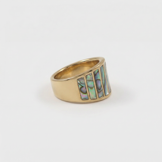Abalone Statement Ring