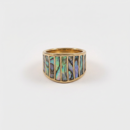 Abalone Statement Ring