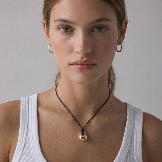 Arden Leather Cord Pendant Necklace